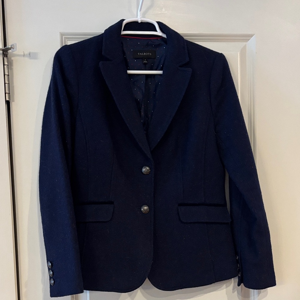 VGUC Sz 4 Talbots Dark Blue Women's Blazer